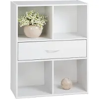 CALICOSY Opbergplank met 4 compartimenten en een lade