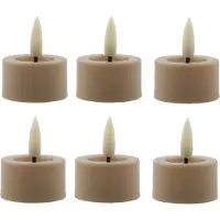 Mansion Atmosphere led waxinelichtjes zand - 6 stuks
