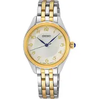 Seiko quartz multicolor dames horloge met witte wijzerplaat & roestvrij stalen band