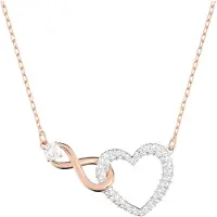 Swarovski Ketting 'Hyperbola' rose-goud / zilver