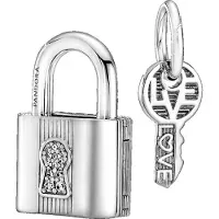 Pandora Moments Hangslot en Sleutel Hangende Bedel - Zilver