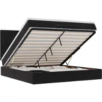 vidaXL Ottoman bed met matrassen 160x200cm fluweel zwart