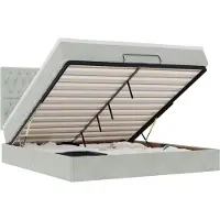 vidaXL Ottoman bed met matrassen 160x200cm fluweel lichtgrijs
