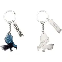 Konix Wednesday Keychain Crow Keyrings