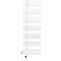 LuxeBath elektrische badkamer radiator Ijzer EM 500x1600 mm wit met verwarmingselement 1200W thermostaat digitaal display, handdoekradiator elektrische handdoekwarmer paneelradiator design radiator