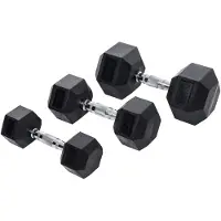 Taurus Hex TPE Single Dumbbell 50kg – Hexagonale Halter met Rubberen Coating – Antislip Grip – Functionele en Krachttraining – Per Stuk Geleverd