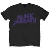 Black Sabbath T-Shirt Wavy Logo Vintage Homme Noir - Taille M
