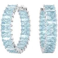 Swarovski Oorbellen lichtblauw / zilver