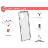 FORCE CASE , Hoesje geschikt voor Samsung Galaxy Note 10 Lite - LIFE Versterkt, Transparant