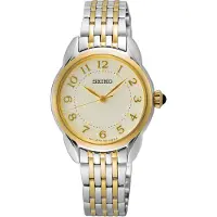 Seiko Bicolour - dames horloge - goudkleurig met band