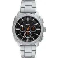 Fossil Analoog horloge 'Machine' zwart / zilver