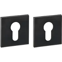 Intersteel Q Cilinderrozetten verdekt 53x53x6mm pvd zwart