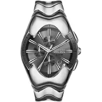 Diesel Analoog horloge 'Mercurial' donkergrijs / zwart / zilver / wit