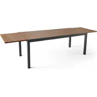 Oviala - Uitschuifbare tafel van en bruin synthetisch hout - Nimes