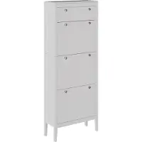 Vicco Aron Schoenenkast – 60 x 153 cm, 3 compartimenten Wit