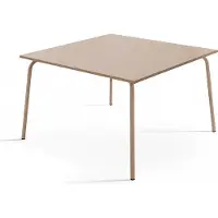 Oviala - Vierkante tuin tafel in taupekleurig staal - Palavas
