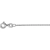 The Jewelry Collection Zilver Gerhodineerde Collier anker plat 1 1330057 38 cm