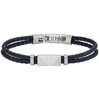 Emporio Armani Armband nachtblauw / zilver