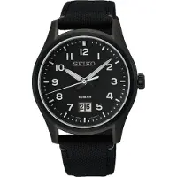 Seiko - heren horloge - Zwart met band