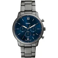 Fossil Analoog horloge 'Neutra' ultramarine blauw / grafiet