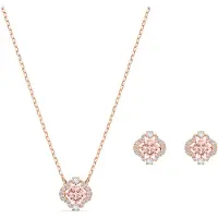 Swarovski Sieraden set rose-goud / transparant
