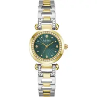 GUESS Analoog horloge 'Ginger' goud / donkergroen / zilver