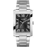 GUESS Analoog horloge 'CLYDE' zwart / zilver