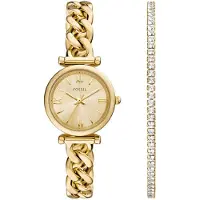 Fossil Analoog horloge 'CARLIE' goud / transparant