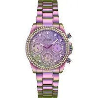 GUESS Analoog horloge geel / groen / lila
