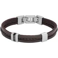 Fossil Armband chocoladebruin / zilver