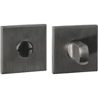 Intersteel WC-sluiting vierkant verdekt 53x53x6mm - met stift 6-8mm - PVD antraciet