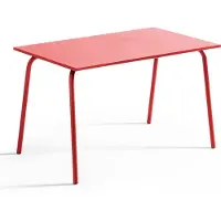 Oviala - Rode stalen tuintafel - Palavas