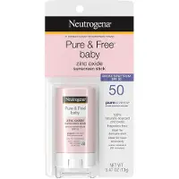 Neutrogena Pure & Free Baby Zink Oxide Zonnebrand Stick SPF 50, Hypoallergeen, Waterbestendig