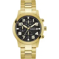 GUESS Analoog horloge 'ATTICUS' goud