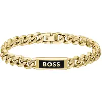 HUGO BOSS Kassy Emblem - heren Armband - goudkleurig