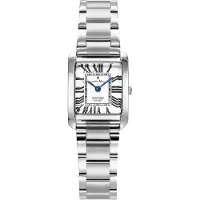 Jacques du Manoir quartz zilver dames horloge met witte wijzerplaat & roestvrij stalen band