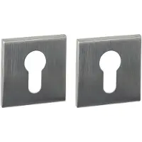 Intersteel cilinderrozetten vierkant verdekt 53x53x6mm - RVS