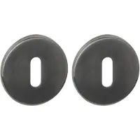 Intersteel Q sleutelrozetten verdekt ø52x6mm pvd antraciet