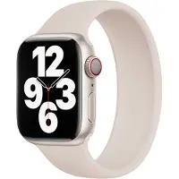 Apple Siliconen solobandje voor de Watch | 44/45/46/49 mm - Maat 3 - Starlight