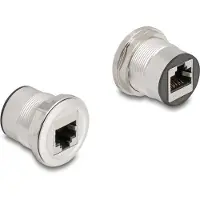 DeLOCK RJ45 built-in jack coupler Cat.6 STP aluminium