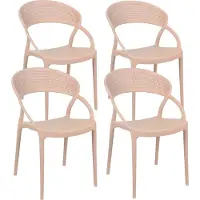 Oviala - Set van 4 roze terrasstoelen - Madrid