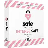 Safe Intense Ribs & Nobs Condoms 36 pcs (U) 36 stk.