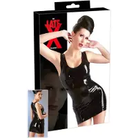 Late X Latex Mini Jurk - Zwart