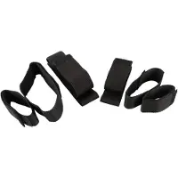 Bad Kitty – Nylon Boeien Set voor Enkels en Polsen 4 Delig met Klittenband Sluiting met Goede Pasvorm – Zwart