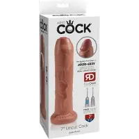 King Cock - realistische dildo - 18 cm - donker natuur