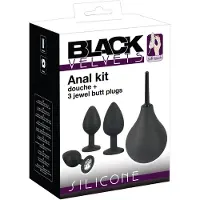 Black Velvets - anaal plug set (4-delig, zwart)