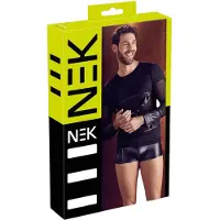 NEK - Kruisband Lange Mouwen Mannen Top (Zwart) - M