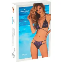 Obsessive Balitta - glanzende halter bikini (paars) - M