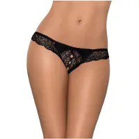 Obsessive Miamor Kruisloze String - Erotisch Onderbroek - Maat XXL - Zwart