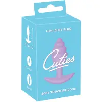 Cuties Mini Butt Plug - anaal plug klein - siliconen - paars - 2,8 cm